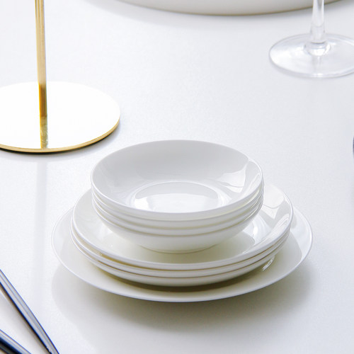 4个装小盘子骨瓷家用圆形小碟子