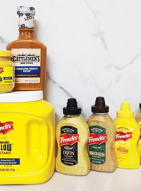 美国旗牌Frenchs蜂蜜黄芥末酱沙拉炸鸡蘸酱辣根比萨牛排薯Mustard