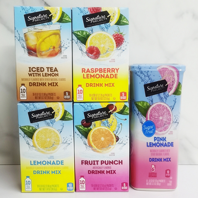 包邮美国塞夫威Signature Select无添加白砂糖浓缩果味冲饮粉多味