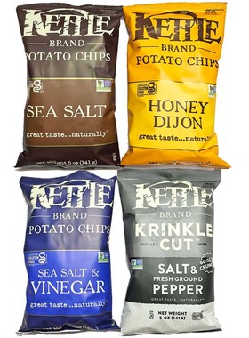 Kettle可特原味海盐胡椒蜂蜜芥末醋味薯片Sea Salt Potato Chips