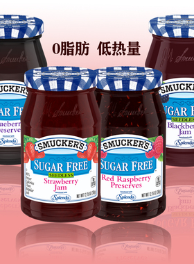 Smuckers sugarfree Jam草莓果酱面包涂抹果肉