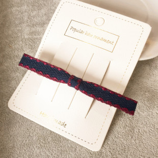 豆妈原创设计气质简约简单一字型蝴蝶结发夹边夹顶夹马尾夹发饰品