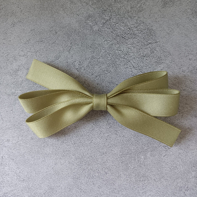 豆妈原创韩式简约气质少女抹茶绿色蝴蝶结公主头发夹顶夹马尾夹