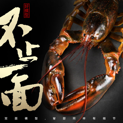 波士顿龙虾模型大龙虾海鲜仿真