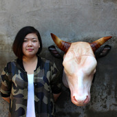 仿真牛头模型拍摄电视电影剧组道具仿真食品模型供品白事祭祀道具