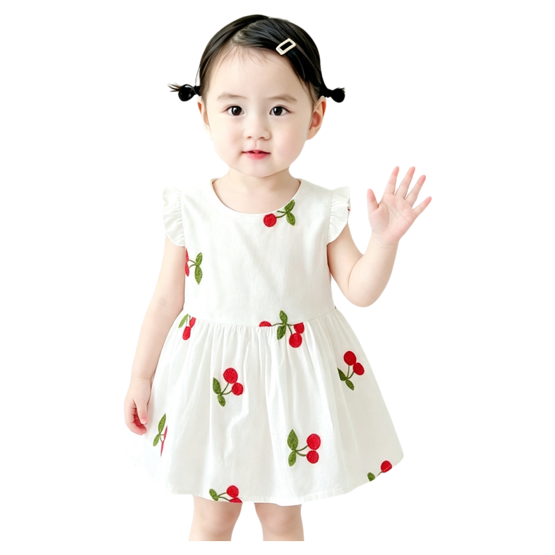 法国URCINS女童夏季新款婴儿裙子女宝宝洋气背心裙婴幼儿03岁裙子
