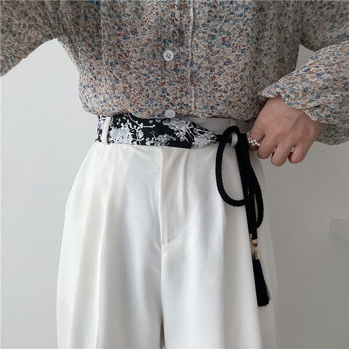 布料汉服腰带流苏装饰打结古风