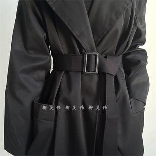 秋冬季 外套收腰裙子风衣束腰腰封女宽版 配西装 布料高级感腰带女款