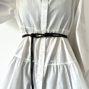 2025新款 腰绳配饰高级感细 软皮绳腰带女配裙子收腰夏天连衣裙衬衫