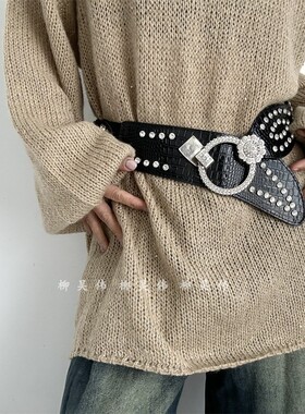 欧美~水钻腰带高级感~配衣服