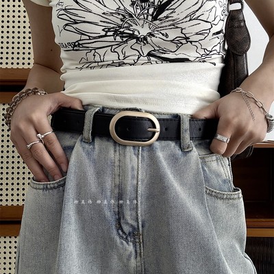 设计感小众皮带配牛仔裤装饰