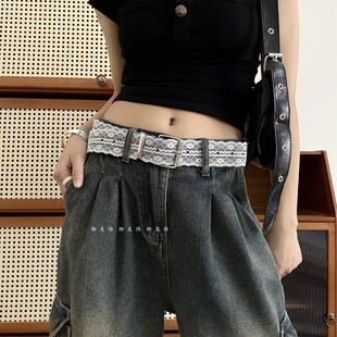 柳吴伟蕾丝腰带韩系高级感2025新款皮带女款配牛仔裤辣妹y2k装饰