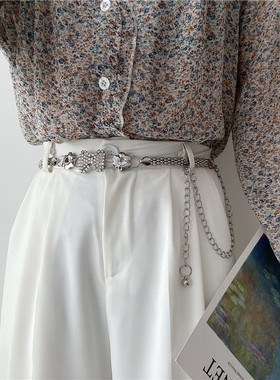 优雅风蝴蝶结金属西装裤汉服腰带
