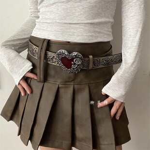 皮带ins风潮 饰配裙子牛仔裤 美式 复古辣妹腰带女设计感小众百搭装