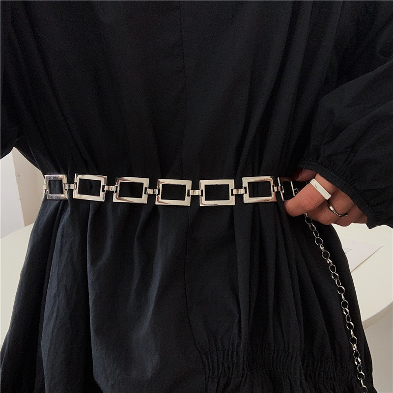 长方形金属ins风时尚裙带腰链
