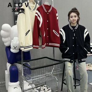 撞色拼接棒球服外套女春秋款高级感炸街宽松显瘦休闲百搭夹克上衣