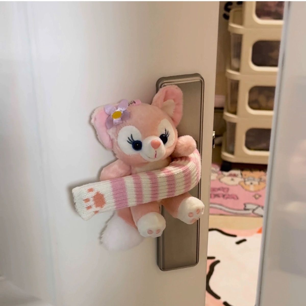 可爱玲娜贝儿入户门门把手保护套