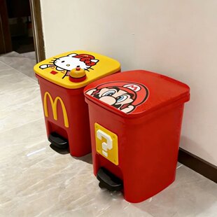 哈喽kt马里奥垃圾桶家用ins风儿童房大容量卫生间厨房高颜值卧室