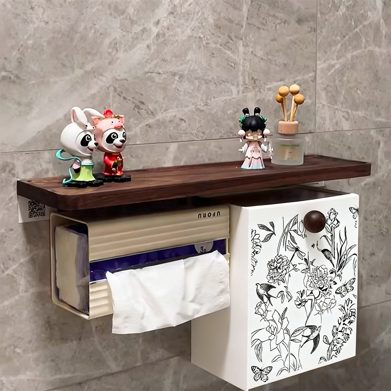 法式复古卫生间纸巾盒置物架储物