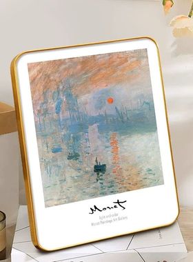 莫奈日出印象油画艺术装饰画摆画