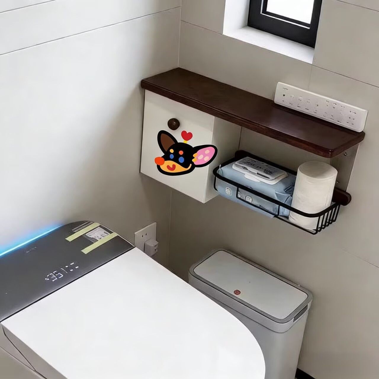 可爱小狗厕所纸巾架卫生间置物架厕所湿巾抽纸放置盒夹缝墙面壁挂,家庭/个人清洁工具,浴室角架/置物架,淘宝优惠券,粉丝福利购,淘宝优惠卷
