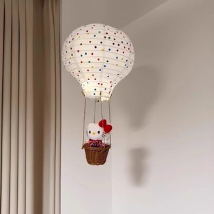 hellokitty哈喽kt热气球灯儿童房间装饰小夜灯摆件高颜值创意吊饰