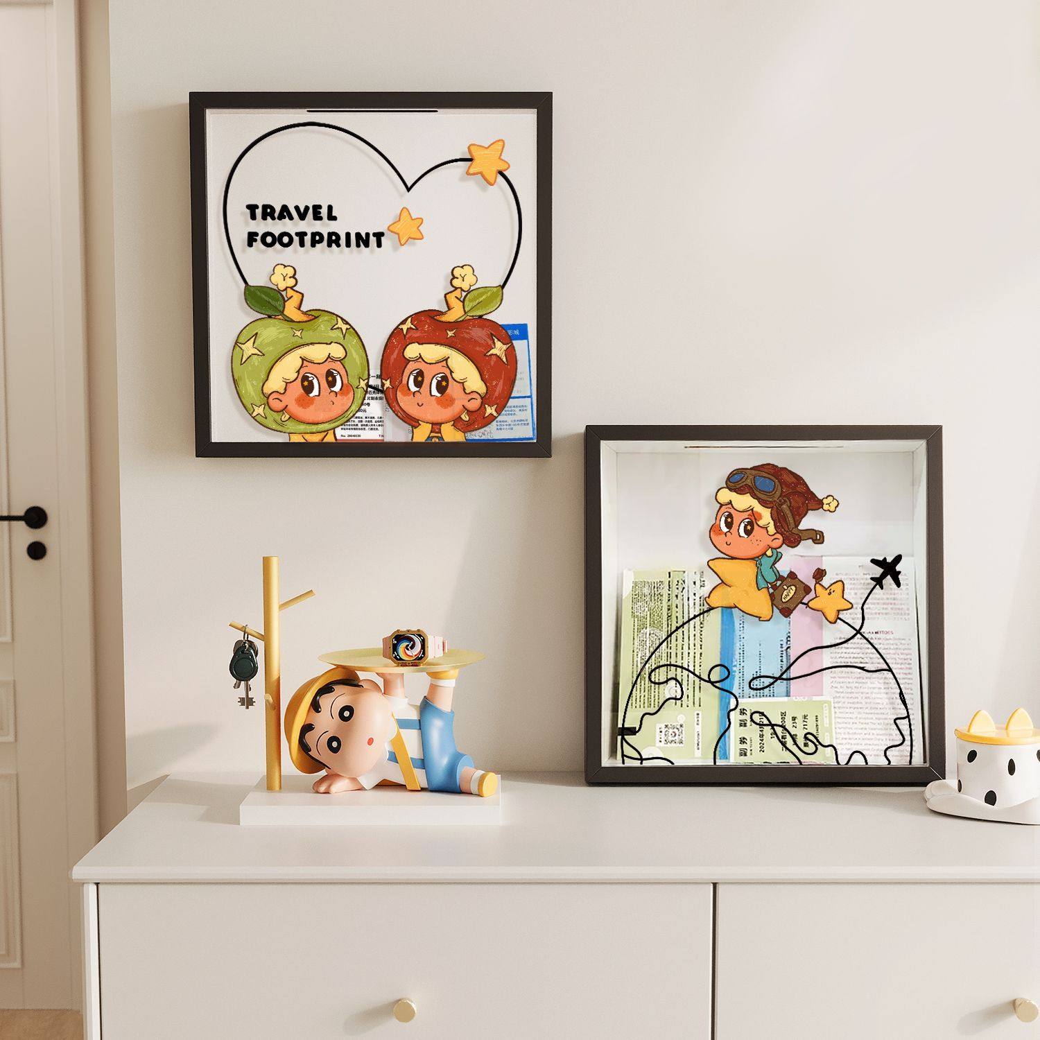 星星人客厅电视机柜摆件创意存钱罐卧室高颜值装饰品亚克力展示画,家居饰品,装饰摆件,淘宝优惠券,粉丝福利购,淘宝优惠卷