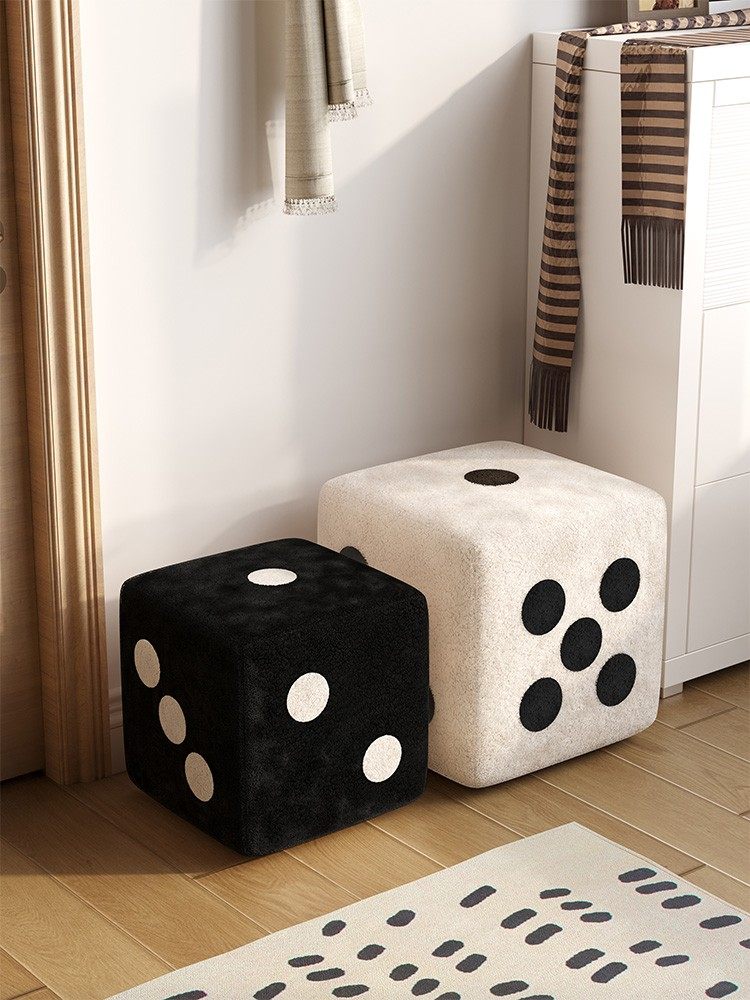 奶油风客厅落地大摆件骰子凳新家布置装饰品搬家礼物乔迁新居礼品,家居饰品,落地摆件,淘宝优惠券,粉丝福利购,淘宝优惠卷