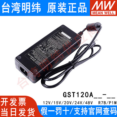 GST120A明纬A12/A15/A20/A24/A48开关电源直流R7B适配器P1M12V24V