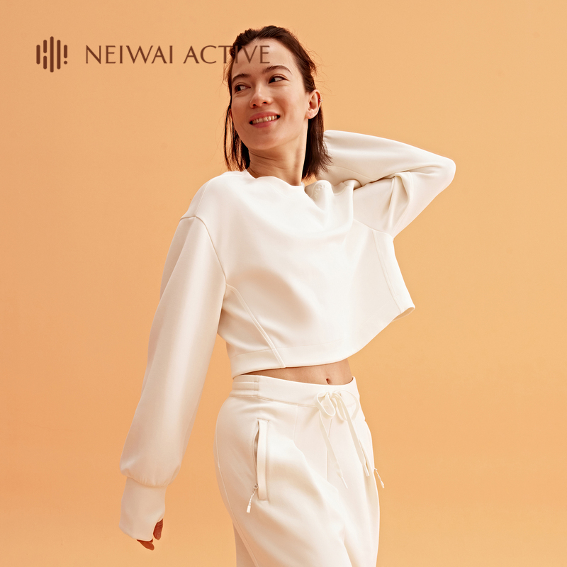 NEIWAI ACTIVE莫代尔混纺超短款卫衣女舒适运动上衣NA241SD3401