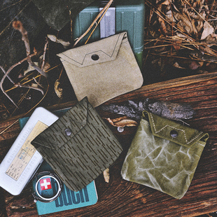 VINTAGE复古迷彩帆布面料钱包零钱包RRL北平裁缝可订制