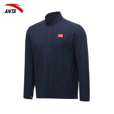 安踏行政夹克国旗款男子秋立领防泼水运动外套轻薄商务休闲长袖