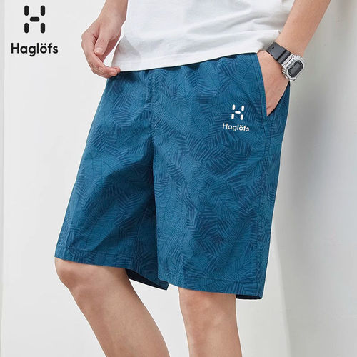 HAGLOFS火柴棍夏季薄款宽松纯棉居家沙滩裤外穿休闲短裤男五分裤