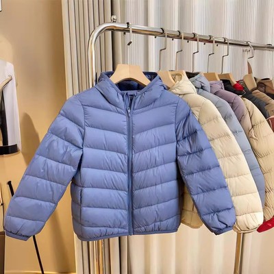 儿童轻薄保暖羽绒服男童女童短款
