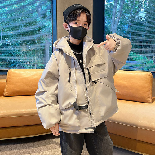 男孩夹棉痞帅冲锋衣潮范夹克运动