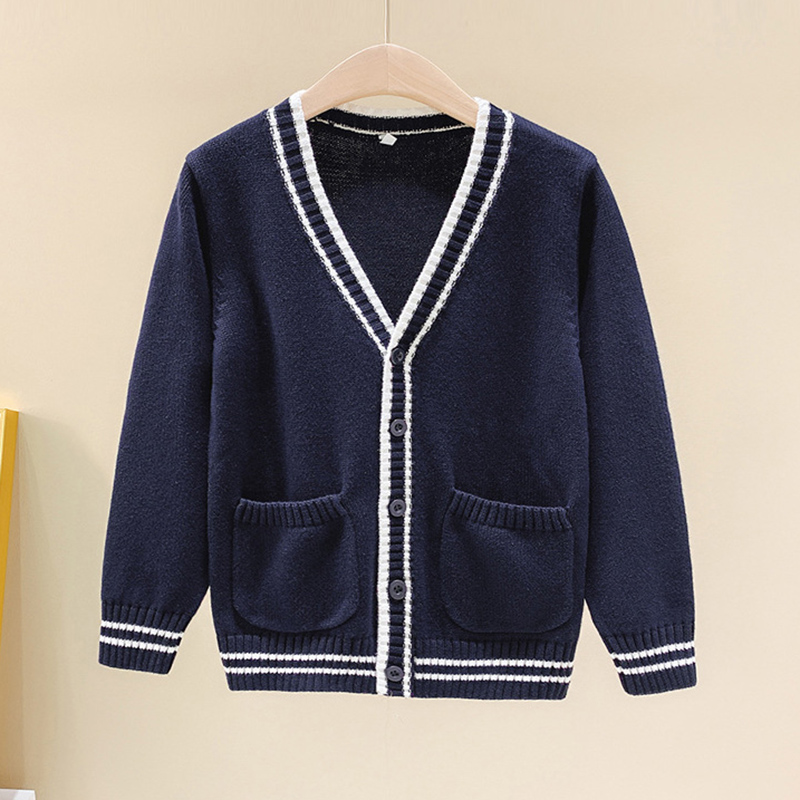 纯棉儿童针织开衫春秋冬款男女童