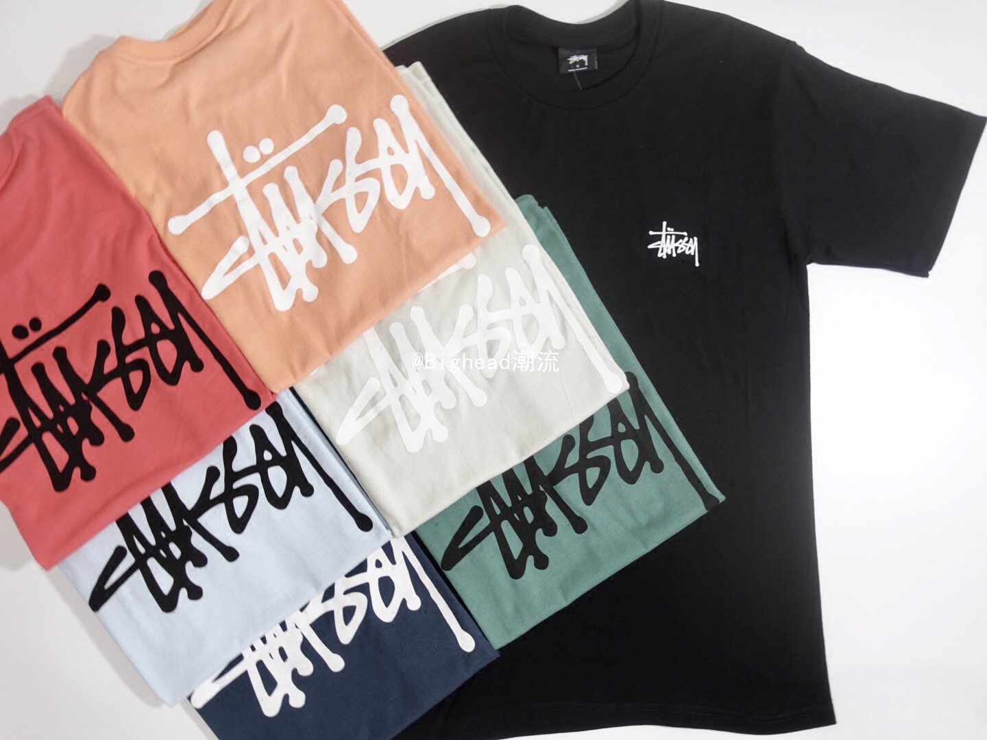 多色现货Stussy Basic 经典Logo 简约 基础 短袖 T恤 情侣 Tee 潮