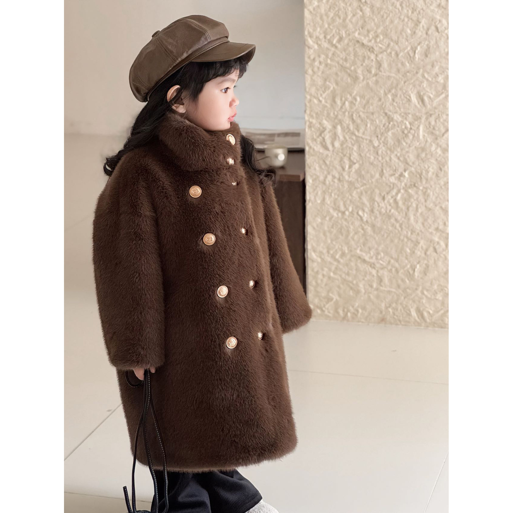 儿童皮草外套2025冬新款精仿水貂毛大衣皮毛一体小女孩洋气中长款,童装/婴儿装/亲子装,皮草/仿皮草,淘宝优惠券,粉丝福利购,淘宝优惠卷