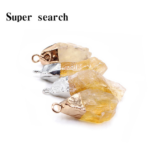 原矿裸石吊坠材料配件天然黄水晶