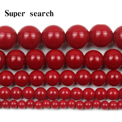 红色玻璃珠子不掉色手链DIY配珠