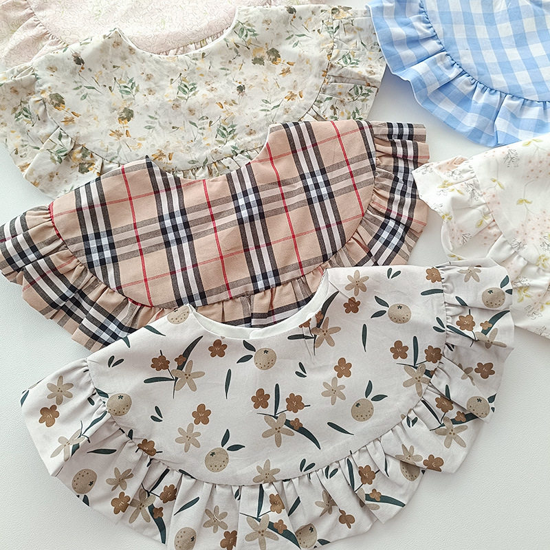 新款婴儿花边棉质围嘴防水新生儿防吐奶口水巾百搭公主风披肩围兜,婴童用品,小围嘴,淘宝优惠券,粉丝福利购,淘宝优惠卷