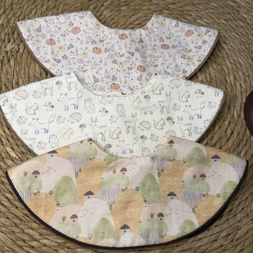 韩版围嘴新款宝宝围嘴婴儿口水巾双面棉纱口水围兜0-1-2岁