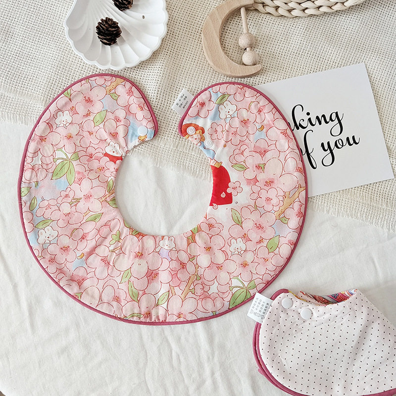 新款汤丸酱婴儿围嘴宝宝口水巾纯棉新生儿围兜旋转可爱花边围嘴,婴童用品,小围嘴,淘宝优惠券,粉丝福利购,淘宝优惠卷