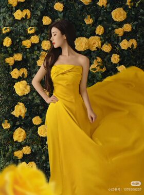 Fashion&Best高定《玫瑰的故事》宴会礼裙刘亦菲年会礼服气质抹胸