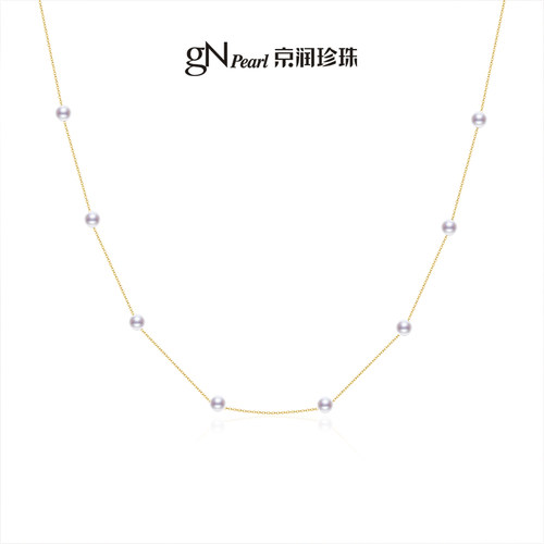 【店播秒杀】京润珍珠 露姿 满天星淡水珍珠项链18K金5-6mm圆形