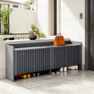 全铝合金鞋 凳家门口电视柜庭院阳台柜子别墅户外防水防晒储物 柜鞋