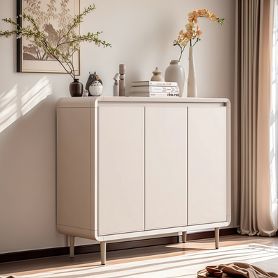 奶油风全铝合金鞋柜家用门口