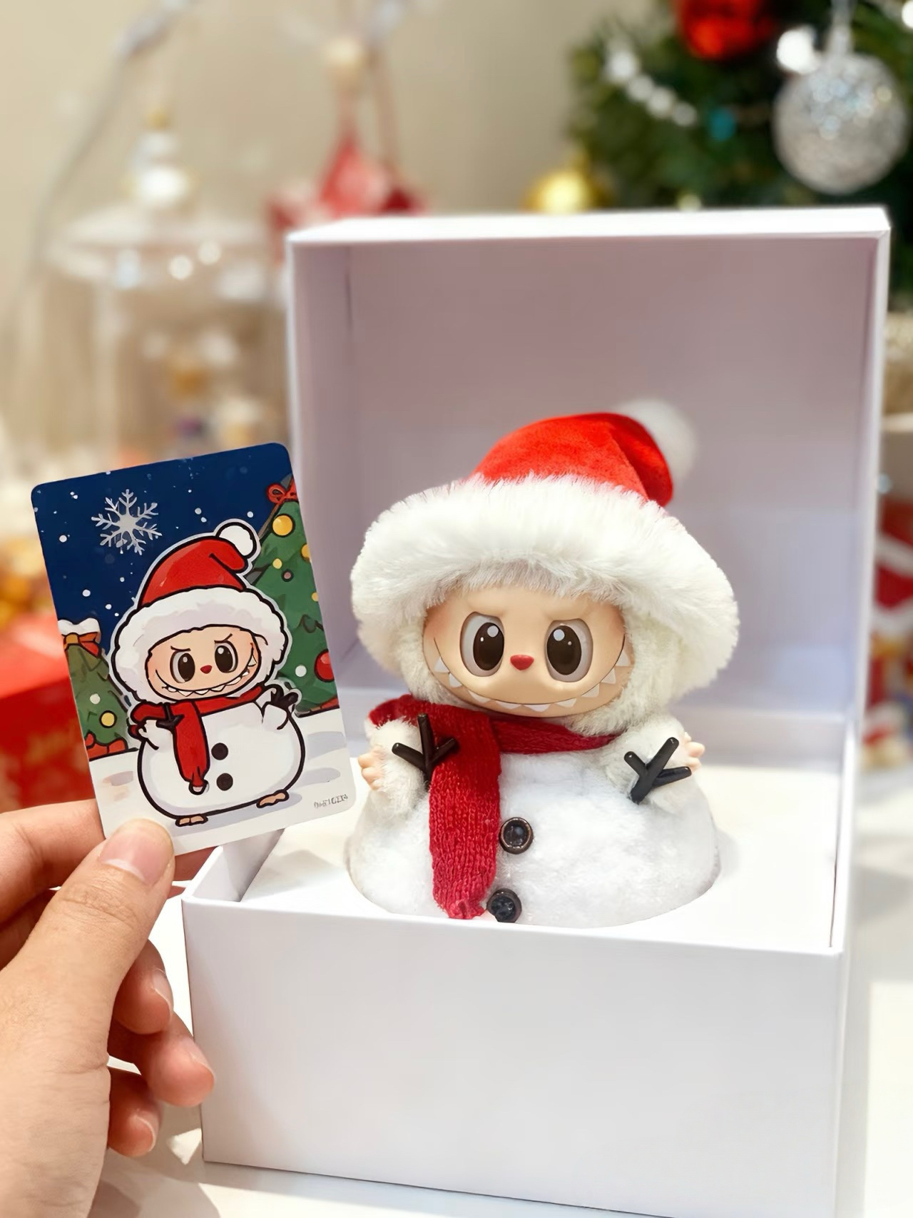 拉布布2代坐坐派对衣服15cm圣诞娃衣可爱雪人卡通玩偶可乐娃衣