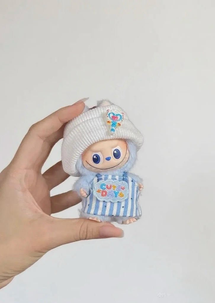 labubu4.0娃衣mini拉布布衣服四代搪胶套装坐坐派对盲盒公仔10cm