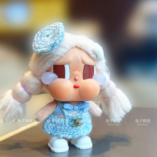 千金风黑色亮片裙 Crybaby哭娃度假系列沙滩小憇秋冬毛绒娃衣